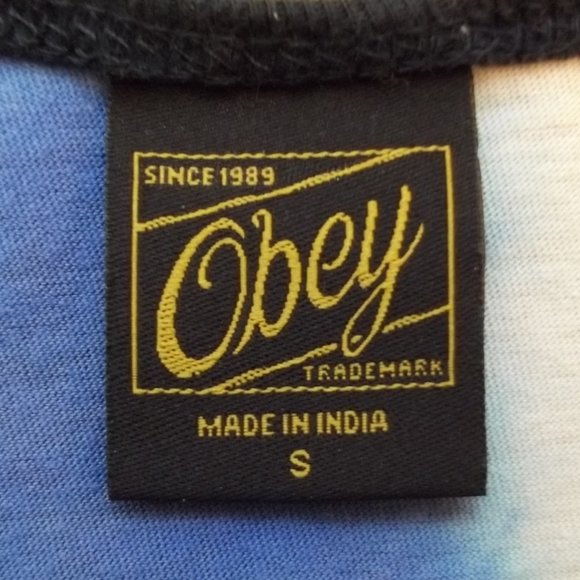 OBEY Red White Blue Free Fallin Tie Dye Cotton Sleeveless Tank Top Men S Women M - Picture 5 of 5